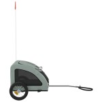 vidaXL Remorcă de bicicletă animale companie, gri, textil oxford/fier