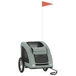 vidaXL Remorcă de bicicletă animale companie, gri, textil oxford/fier