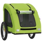 vidaXL Remorcă de bicicletă animale companie, verde textil oxford/fier vidaXL Remorcă de bicicletă animale companie, verde textil oxford/fier
