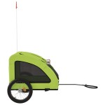 vidaXL Remorcă de bicicletă animale companie, verde textil oxford/fier vidaXL Remorcă de bicicletă animale companie, verde textil oxford/fier