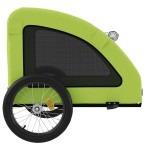 vidaXL Remorcă de bicicletă animale companie, verde textil oxford/fier vidaXL Remorcă de bicicletă animale companie, verde textil oxford/fier