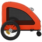 vidaXL Remorcă de bicicletă animale portocaliu/gri, textil oxford/fier vidaXL Remorcă de bicicletă animale portocaliu/gri, textil oxford/fier
