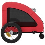 vidaXL Remorcă de bicicletă animale companie, roșu, textil oxford/fier vidaXL Remorcă de bicicletă animale companie, roșu, textil oxford/fier