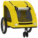 vidaXL Remorcă de bicicletă animale companie galben textil oxford/fier vidaXL Remorcă de bicicletă animale companie galben textil oxford/fier