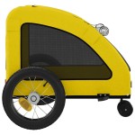vidaXL Remorcă de bicicletă animale companie galben textil oxford/fier vidaXL Remorcă de bicicletă animale companie galben textil oxford/fier