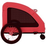 vidaXL Remorcă de bicicletă animale companie, roșu, textil oxford/fier