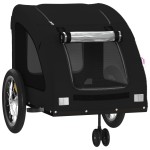 vidaXL Remorcă bicicletă animale companie, negru, textil oxford/fier vidaXL Remorcă bicicletă animale companie, negru, textil oxford/fier