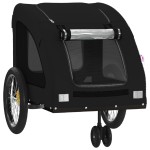 vidaXL Remorcă bicicletă animale companie, negru, textil oxford/fier vidaXL Remorcă bicicletă animale companie, negru, textil oxford/fier