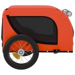 vidaXL Remorcă bicicletă animale companie portocaliu/negru oxford/fier