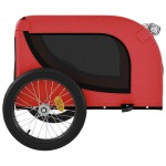 vidaXL Remorcă bicicletă animale companie, roșu/negru, oxford/fier vidaXL Remorcă bicicletă animale companie, roșu/negru, oxford/fier