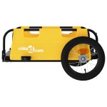 vidaXL Remorcă de bicicletă, galben, textil oxford și fier vidaXL Remorcă de bicicletă, galben, textil oxford și fier