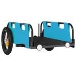 vidaXL Remorcă de bicicletă, albastru, textil oxford și fier vidaXL Remorcă de bicicletă, albastru, textil oxford și fier