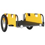 vidaXL Remorcă de bicicletă, galben, textil oxford și fier vidaXL Remorcă de bicicletă, galben, textil oxford și fier