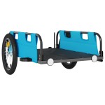 vidaXL Remorcă de bicicletă, albastru, textil oxford și fier vidaXL Remorcă de bicicletă, albastru, textil oxford și fier