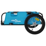 vidaXL Remorcă de bicicletă, albastru, textil oxford și fier vidaXL Remorcă de bicicletă, albastru, textil oxford și fier