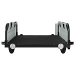 vidaXL Remorcă de bicicletă, gri, textil oxford și fier vidaXL Remorcă de bicicletă, gri, textil oxford și fier