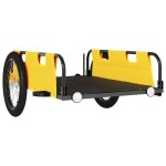 vidaXL Remorcă de bicicletă, galben, textil oxford și fier vidaXL Remorcă de bicicletă, galben, textil oxford și fier