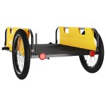 vidaXL Remorcă de bicicletă, galben, textil oxford și fier vidaXL Remorcă de bicicletă, galben, textil oxford și fier