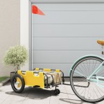vidaXL Remorcă de bicicletă, galben, textil oxford și fier vidaXL Remorcă de bicicletă, galben, textil oxford și fier
