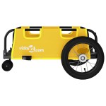 vidaXL Remorcă de bicicletă, galben, textil oxford și fier vidaXL Remorcă de bicicletă, galben, textil oxford și fier