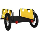 vidaXL Remorcă de bicicletă, galben, textil oxford și fier vidaXL Remorcă de bicicletă, galben, textil oxford și fier