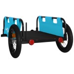 vidaXL Remorcă de bicicletă, albastru, textil oxford și fier vidaXL Remorcă de bicicletă, albastru, textil oxford și fier