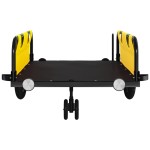 vidaXL Remorcă de bicicletă, galben, textil oxford și fier vidaXL Remorcă de bicicletă, galben, textil oxford și fier