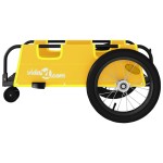 vidaXL Remorcă de bicicletă, galben, textil oxford și fier vidaXL Remorcă de bicicletă, galben, textil oxford și fier