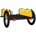 vidaXL Remorcă de bicicletă, galben, textil oxford și fier vidaXL Remorcă de bicicletă, galben, textil oxford și fier