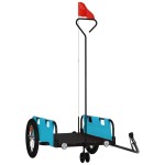 vidaXL Remorcă de bicicletă, albastru, textil oxford și fier vidaXL Remorcă de bicicletă, albastru, textil oxford și fier