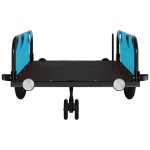 vidaXL Remorcă de bicicletă, albastru, textil oxford și fier vidaXL Remorcă de bicicletă, albastru, textil oxford și fier