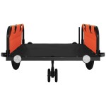 vidaXL Remorcă bicicletă, portocaliu și negru, țesătură oxford și fier vidaXL Remorcă bicicletă, portocaliu și negru, țesătură oxford și fier