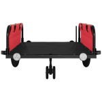 vidaXL Remorcă biciclete, roșu și negru, țesătură oxford și fier vidaXL Remorcă biciclete, roșu și negru, țesătură oxford și fier