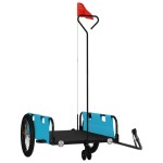 vidaXL Remorcă bicicletă, albastru și negru, țesătură oxford și fier vidaXL Remorcă bicicletă, albastru și negru, țesătură oxford și fier