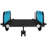 vidaXL Remorcă bicicletă, albastru și negru, țesătură oxford și fier vidaXL Remorcă bicicletă, albastru și negru, țesătură oxford și fier