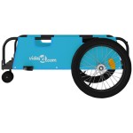 vidaXL Remorcă bicicletă, albastru și negru, țesătură oxford și fier vidaXL Remorcă bicicletă, albastru și negru, țesătură oxford și fier
