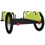 vidaXL Remorcă bicicletă, verde și negru, țesătură oxford și fier vidaXL Remorcă bicicletă, verde și negru, țesătură oxford și fier