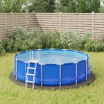 vidaXL Acoperire geotextil piscină, gri deschis, Ø366 cm, poliester vidaXL Acoperire geotextil piscină, gri deschis, Ø366 cm, poliester