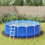 vidaXL Acoperire geotextil piscină, gri deschis, Ø428 cm, poliester vidaXL Acoperire geotextil piscină, gri deschis, Ø428 cm, poliester