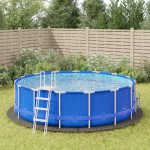 vidaXL Acoperire geotextil piscină, gri deschis, Ø458 cm, poliester vidaXL Acoperire geotextil piscină, gri deschis, Ø458 cm, poliester