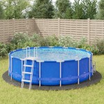 vidaXL Acoperire geotextil piscină, gri deschis, Ø500 cm, poliester vidaXL Acoperire geotextil piscină, gri deschis, Ø500 cm, poliester