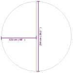 vidaXL Acoperire geotextil piscină, gri deschis, Ø244 cm, poliester vidaXL Acoperire geotextil piscină, gri deschis, Ø244 cm, poliester
