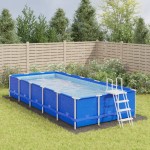 vidaXL Acoperire geotextil piscină, gri deschis, 750x370 cm, poliester vidaXL Acoperire geotextil piscină, gri deschis, 750x370 cm, poliester