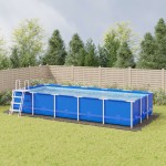 vidaXL Acoperire geotextil piscină, gri deschis, 999x500 cm, poliester vidaXL Acoperire geotextil piscină, gri deschis, 999x500 cm, poliester