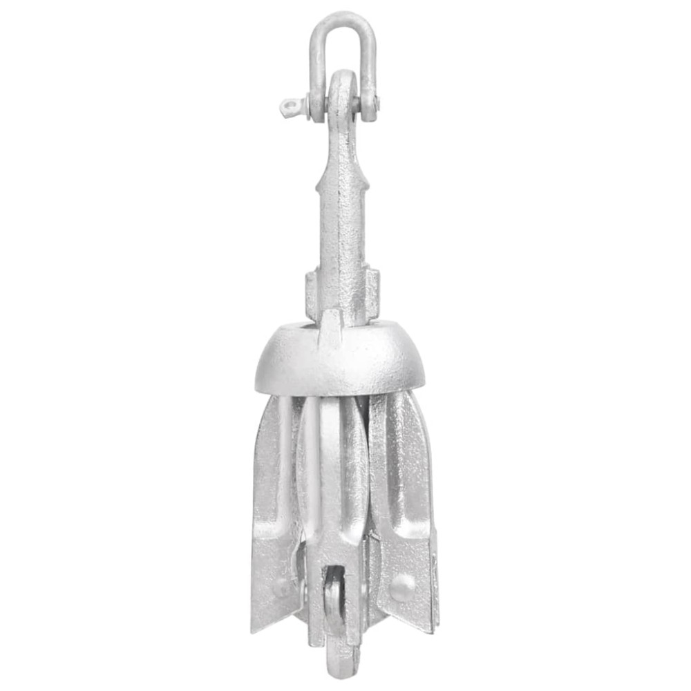 vidaXL Ancoră pliabilă argintie 0,7 kg, fontă galvanizată la cald