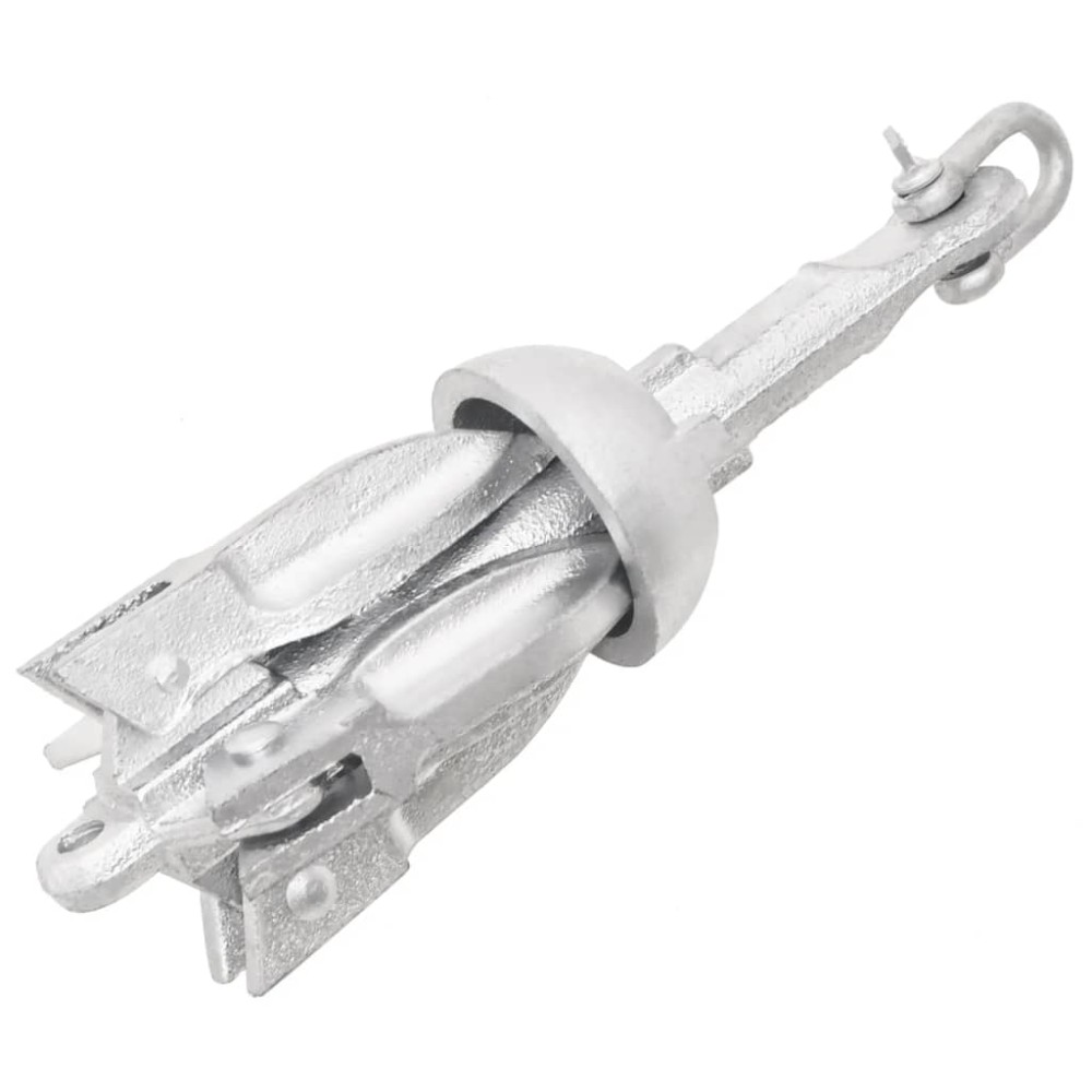 vidaXL Ancoră pliabilă argintie 0,7 kg, fontă galvanizată la cald