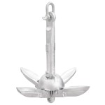 vidaXL Ancoră pliabilă argintie 0,7 kg, fontă galvanizată la cald vidaXL Ancoră pliabilă argintie 0,7 kg, fontă galvanizată la cald