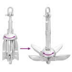 vidaXL Ancoră pliabilă argintie 0,7 kg, fontă galvanizată la cald vidaXL Ancoră pliabilă argintie 0,7 kg, fontă galvanizată la cald