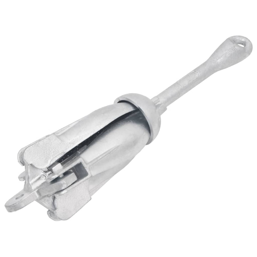 vidaXL Ancoră pliabilă argintie 4 kg, fontă galvanizată la cald
