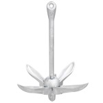 vidaXL Ancoră pliabilă argintie 4 kg, fontă galvanizată la cald vidaXL Ancoră pliabilă argintie 4 kg, fontă galvanizată la cald